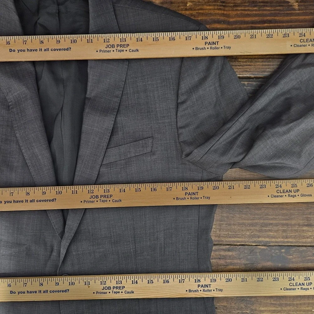 Hugo Boss Men's Sport‎ Coat Blazer Two Button Charcoal Wool Solid Size 40L